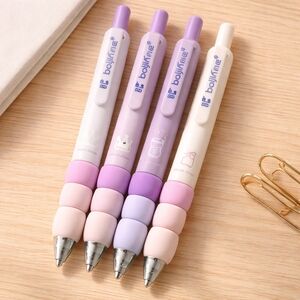 Adorable,Cute Purple and Pink Gel Pens - Set of 4
